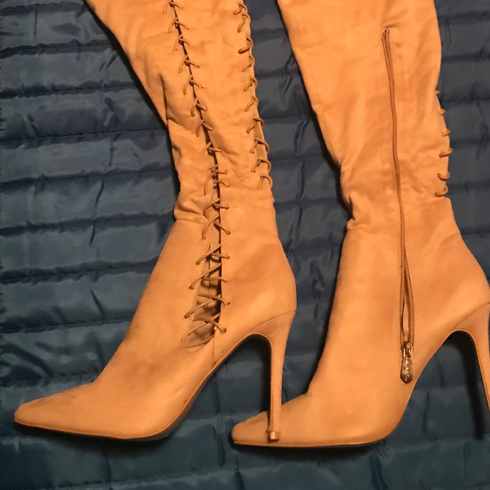 Thigh High Lace-Up Boots